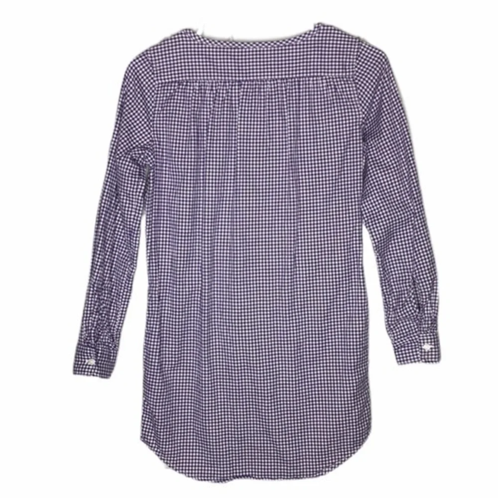 RALPH LAUREN purple & white gingham pintuck dress
